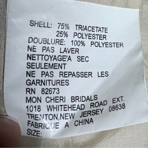 Montage Collection Luxury Beige Beaded Embellished Formal Dress & Jacket S 14 - Picture 14 of 17